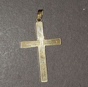 14k gold cross pendent
